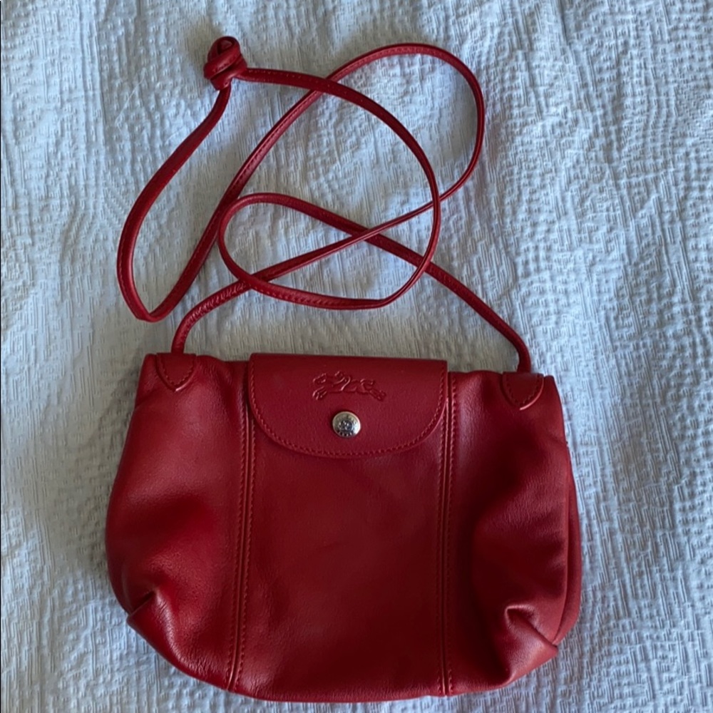 Mini leather le pliage cross body bag
